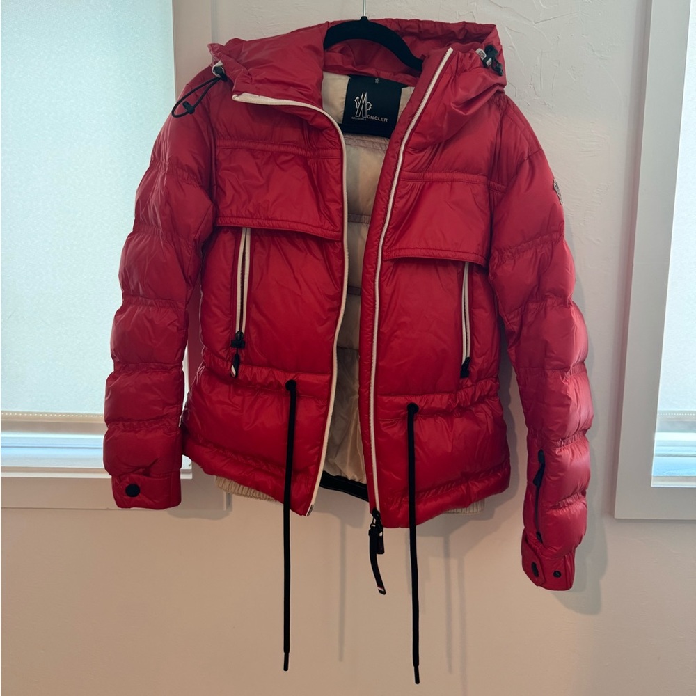Moncler Grenoble drawstring hooded ski jacket